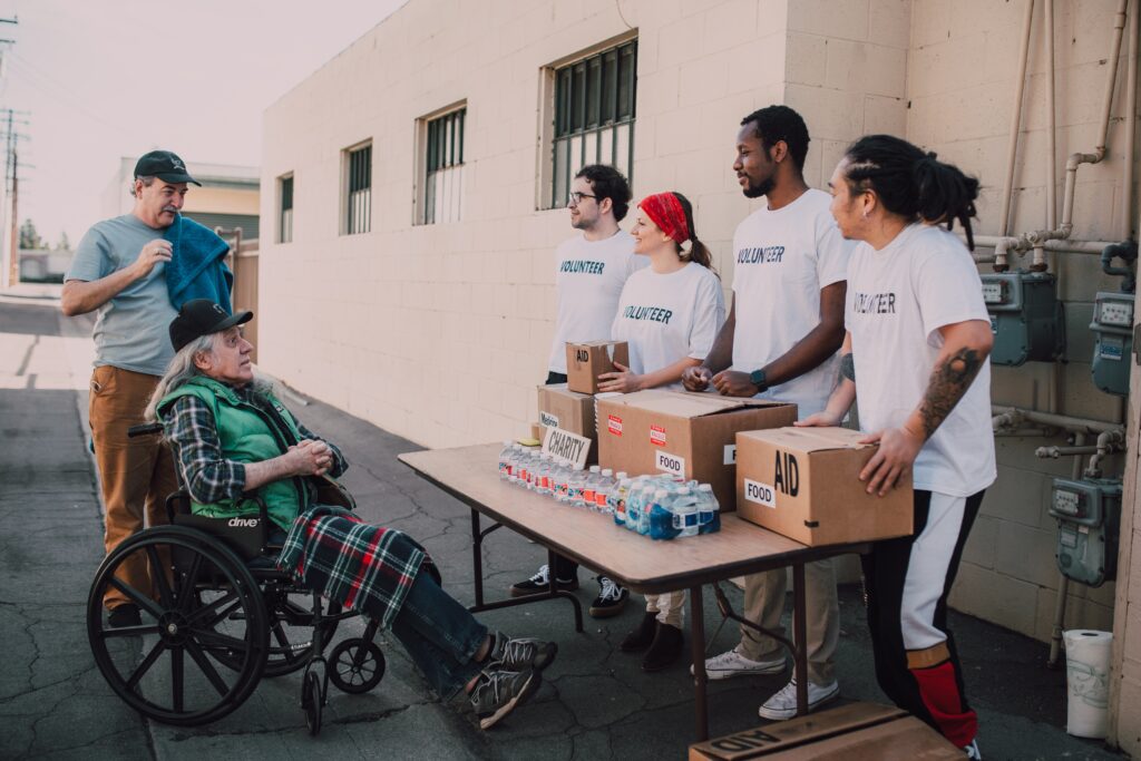 Volunteer at a homeless shelter