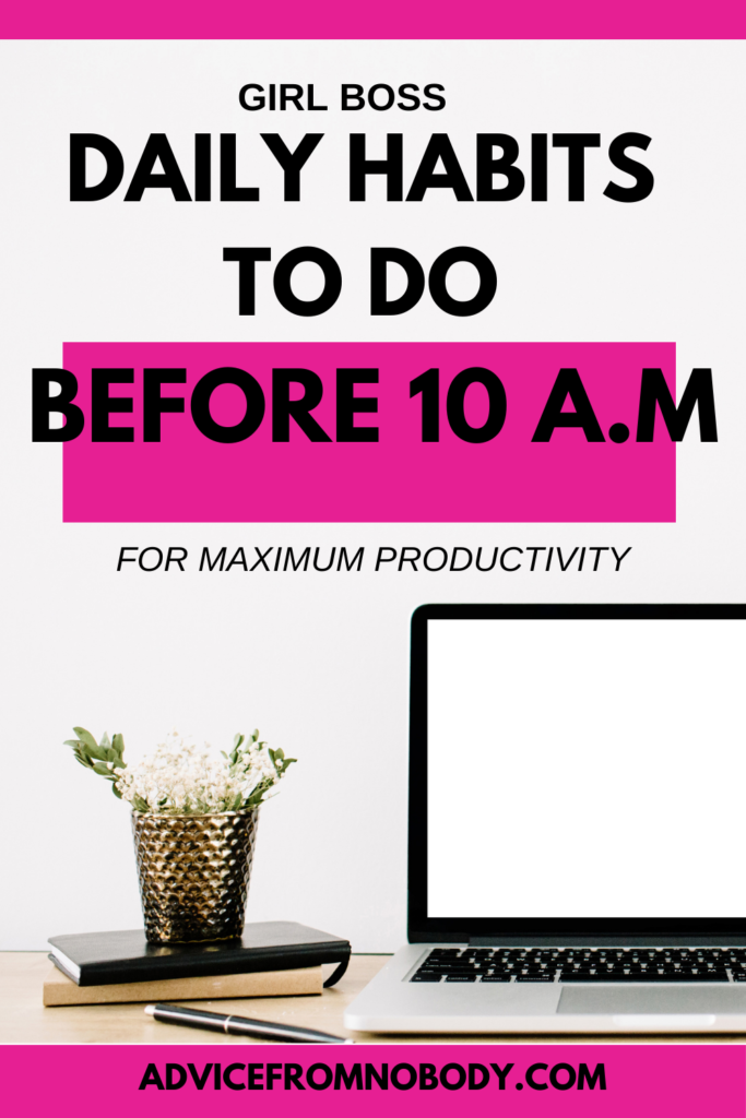 Daily habits for productivity