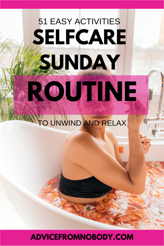 selfcare sunday routine