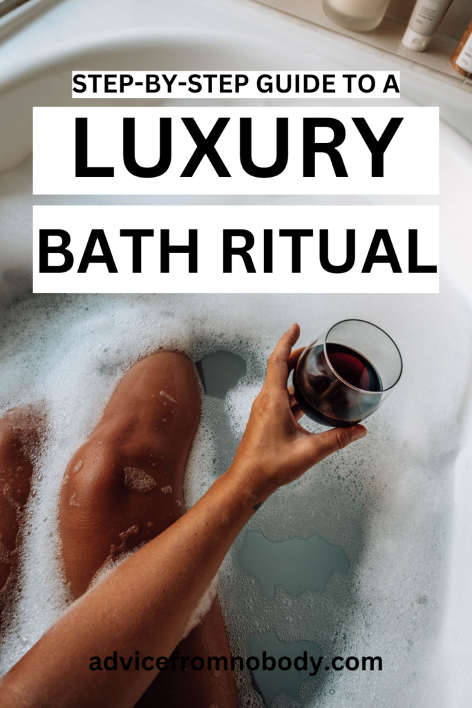 how to take a relaxing bubble bath
