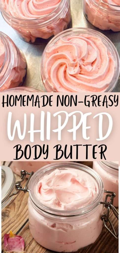 homemade non-greasy whipped body butter