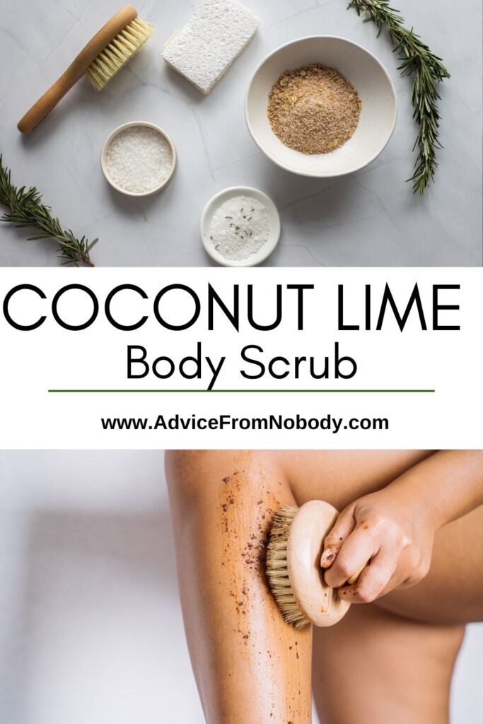 DIY coconut lime body scrub