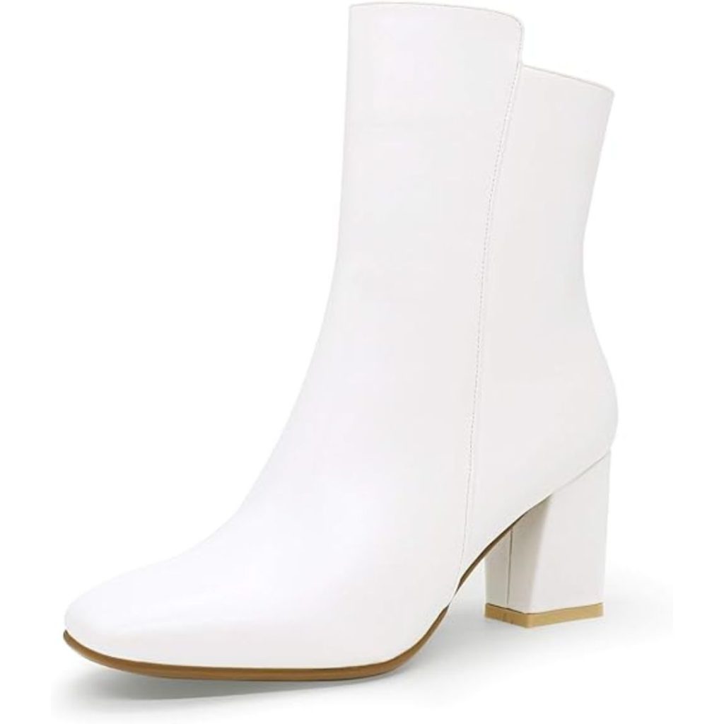 IDIFU Women's Ada Fashion Square Toe Ankle Boots