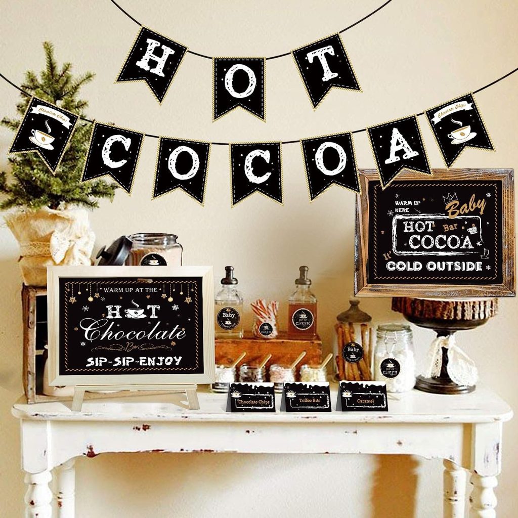 set up a hot chocolate bar at your holiday party