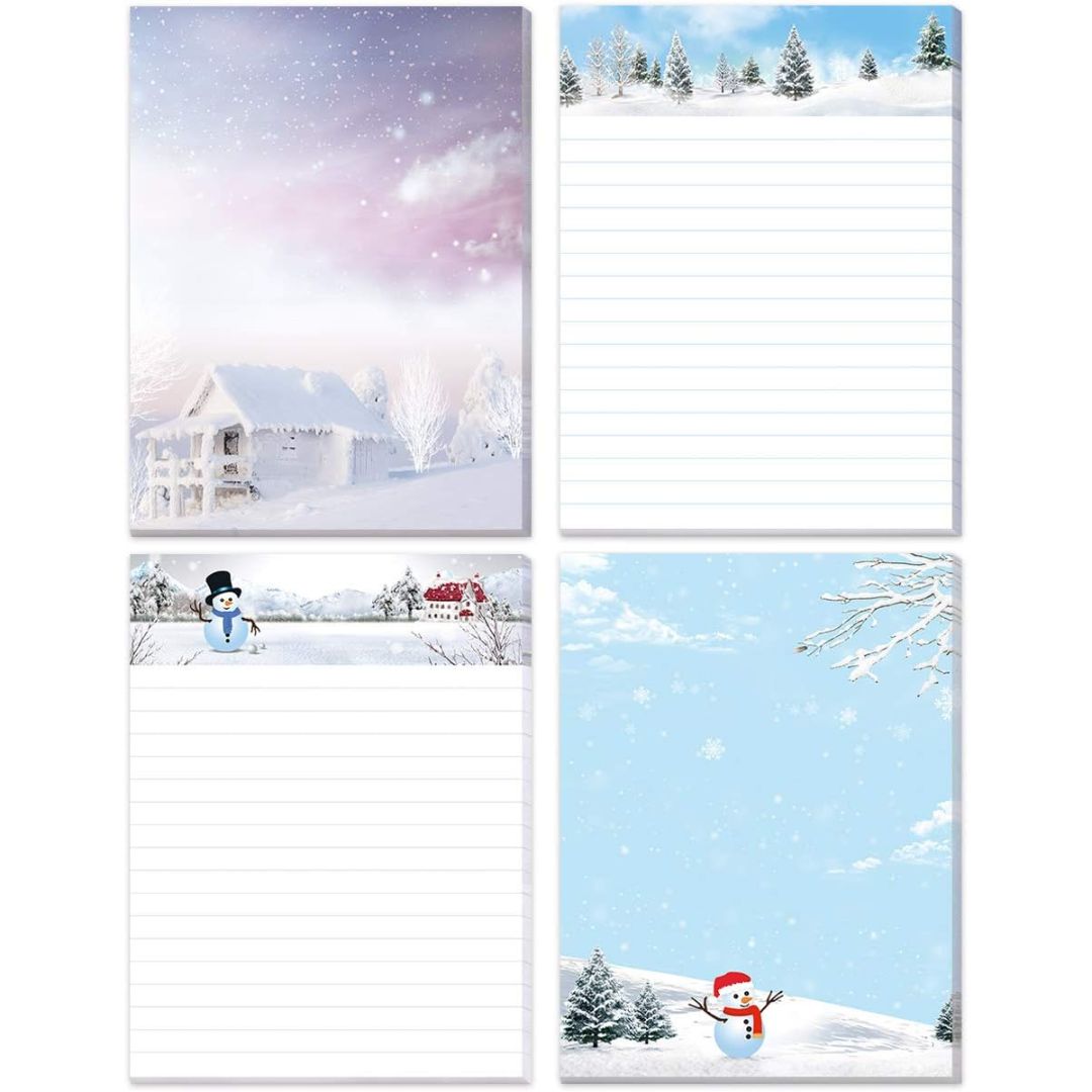 Fancy Land Christmas Notepad Winter Theme Holiday Notepads
