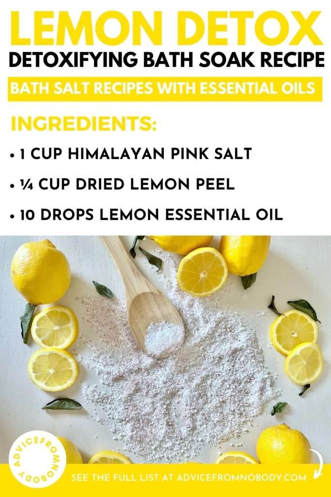 lemon detox bath salt recipe