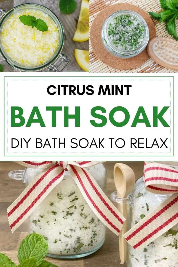 how to make a citrus mint bath soak