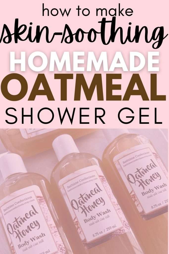 DIY Colloidal oatmeal shower gel for sensitive skin