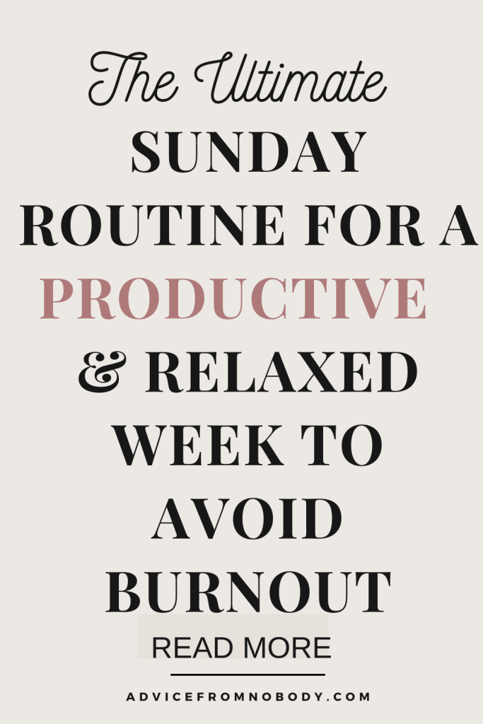 The perfect productive Sunday routine