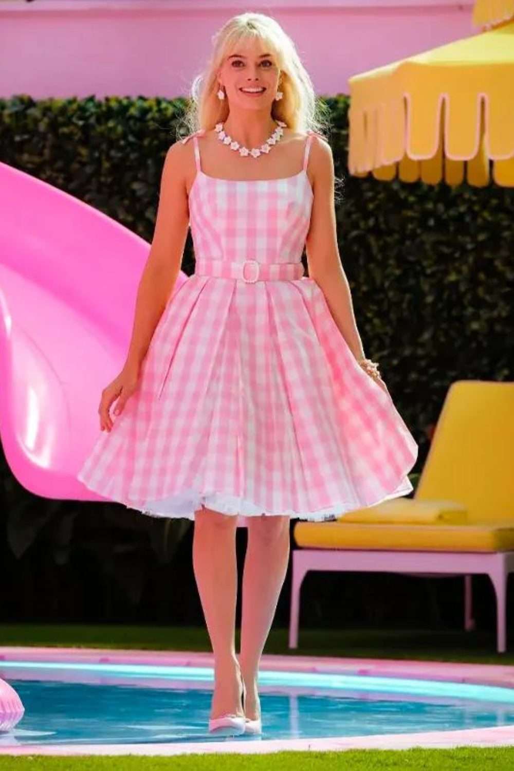 Barbie costume idea gingham dress for dreamhouse Barbie