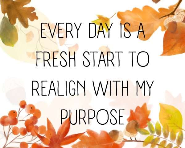 the fall affirmations to inspire change