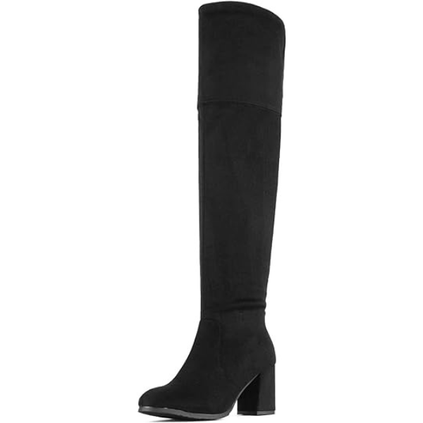 DREAM PAIRS Women's Thigh High Block Heel Over The Knee Boots
