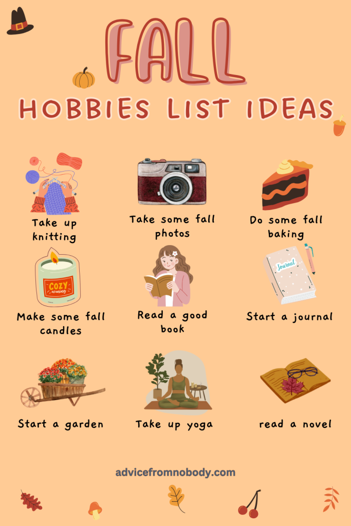 fall hobbies list ideas