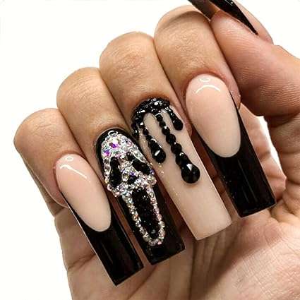 Scream Rhinestone Nail set