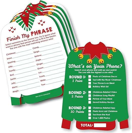 ugly sweater Christmas party supplies