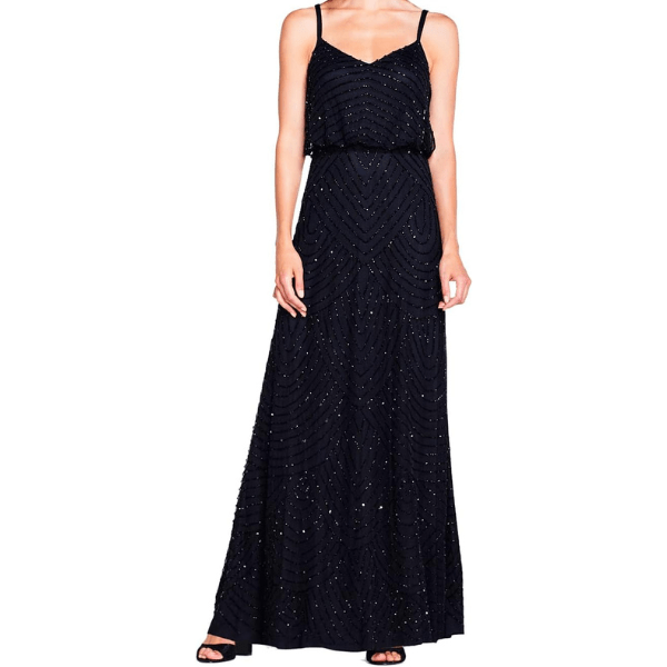 Adrianna Papell Women's Blouson Beaded Gown
