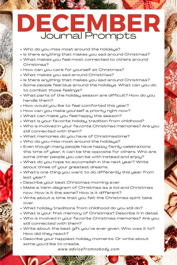 Holiday Journal Prompts