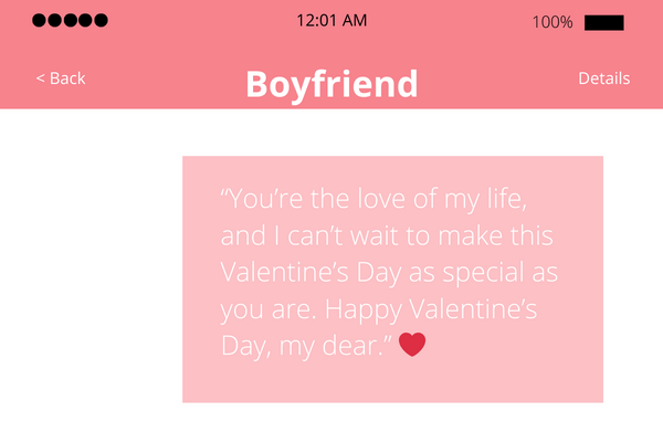Valentine's day text messages to send to your boyfriend 
