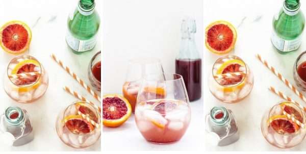 Sparkling Spiced Blood Orange Shrub
