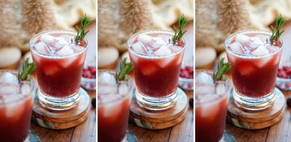 cranberry pomegranate mocktail
