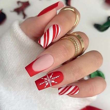 holiday nail ideas that are red