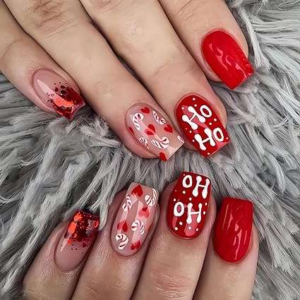 holiday nail ideas that are red