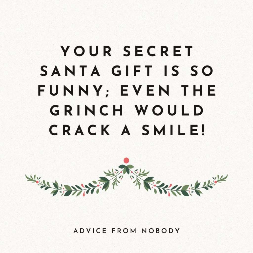 cute sayings for secret santa gifts