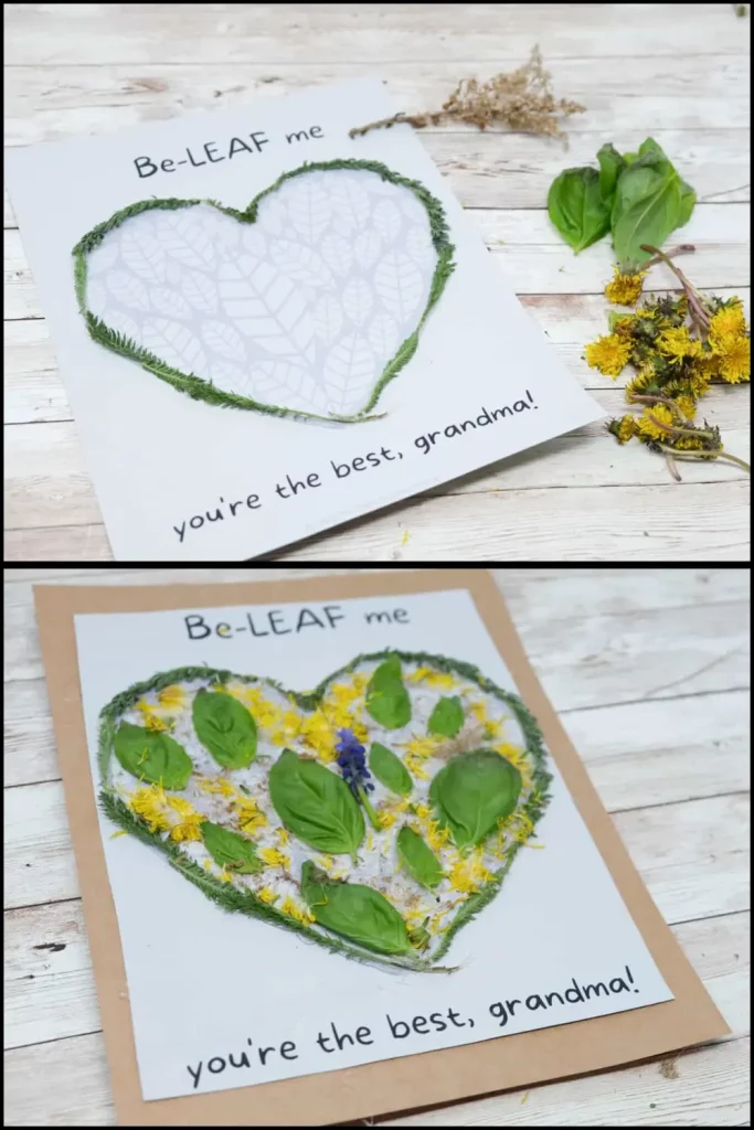 Pretty Printable Mother’s Day Nature Craft from the Kids [FREE PDF Templates!]
