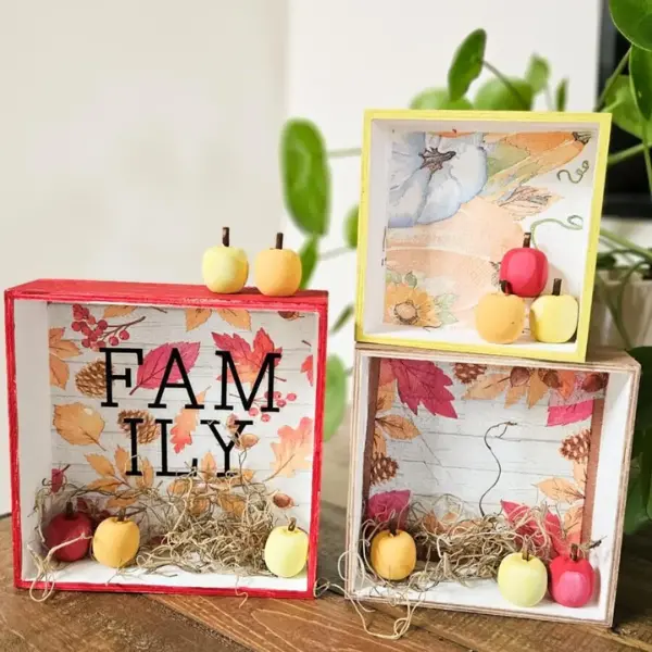 Fall Trinket Box Craft with Napkins
