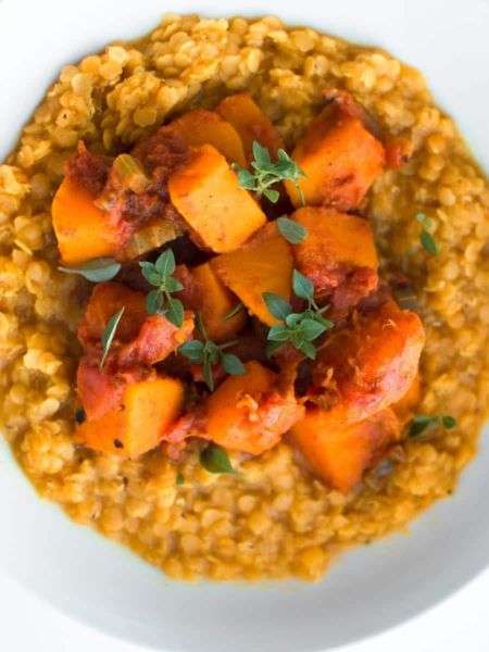 Red Lentil Dahl w/ Butternut Squash & Cinnamon
