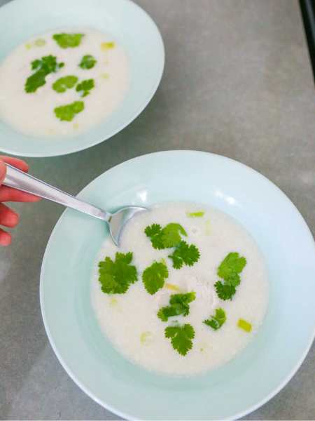 Chicken and Coconut Milk Spicy Thai Soup
