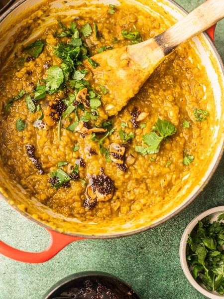 Red Lentils & Garlic Tadka