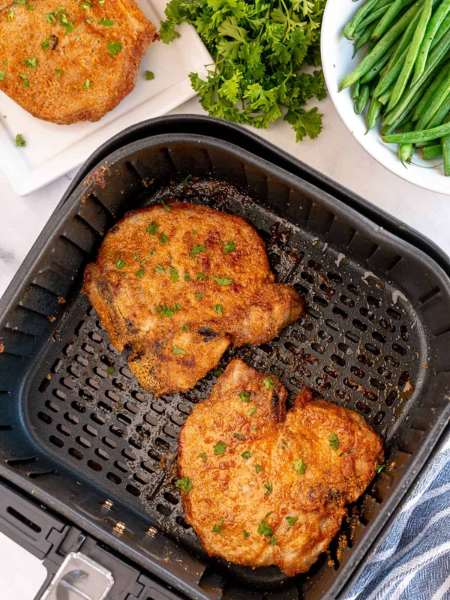 AIR FRYER PORK CHOPS (GLUTEN FREE AND KETO)

