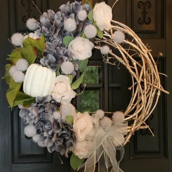 Shabby Chic Autumn Wreath
