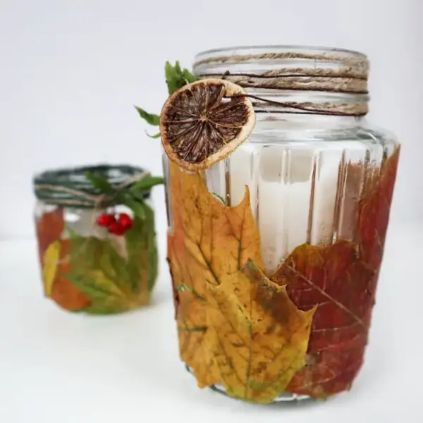 DIY Leaf Candle Holder
