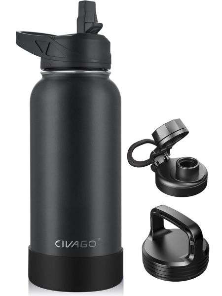 CIVAGO 32 oz Insulated Water Bottle With Straw