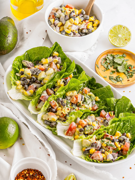 Easy Mexican Veggie Lettuce Wraps Recipe
