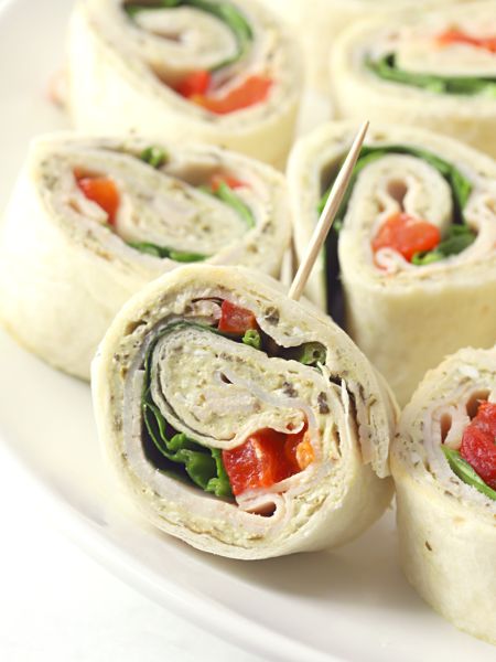 TURKEY PESTO PINWHEEL SANDWICHES
