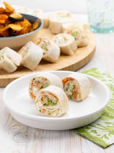 Pickled Veggies and Cream Cheese Pinwheels
