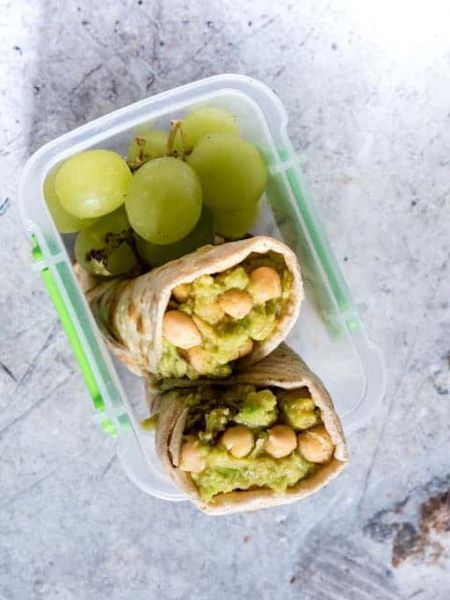 Avocado And Smashed Chickpea Wraps