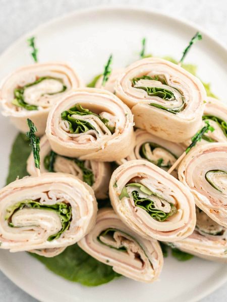 Turkey Lettuce Pinwheel Sandwich