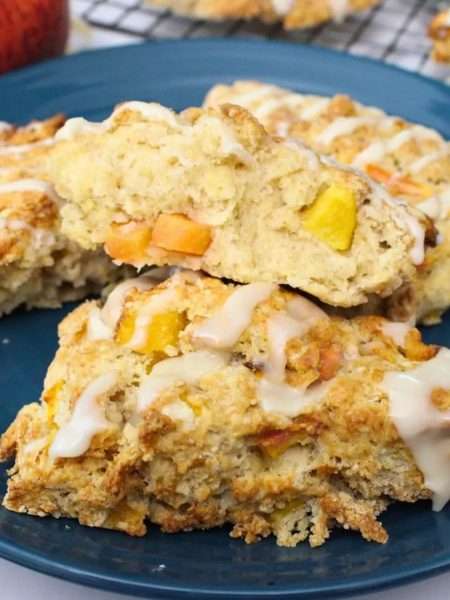 Peach Scones Recipe w/ Fresh Peaches