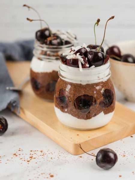Decadent Black Forest Chocolate Chia Pudding
