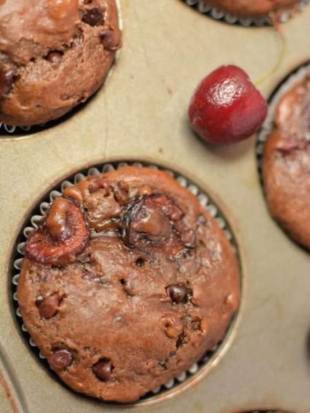 CHOCOLATE CHERRY MUFFINS
