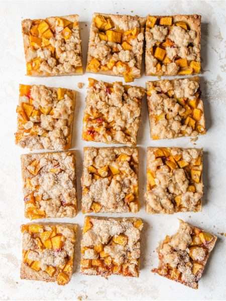 Fresh Peach Crumb Bars

