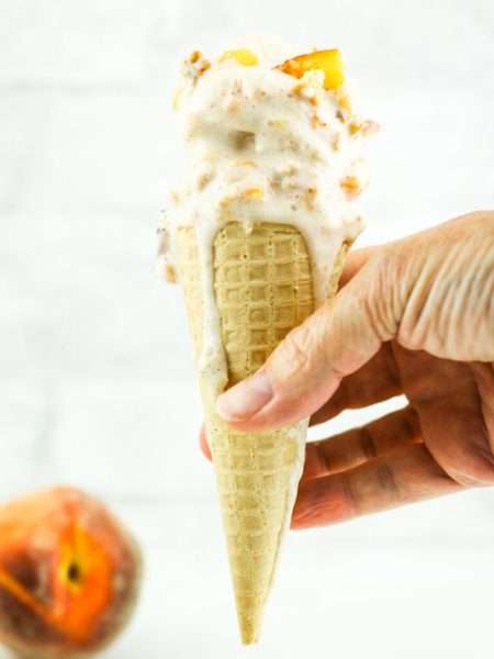 Peach Cottage Cheese Ice Cream
