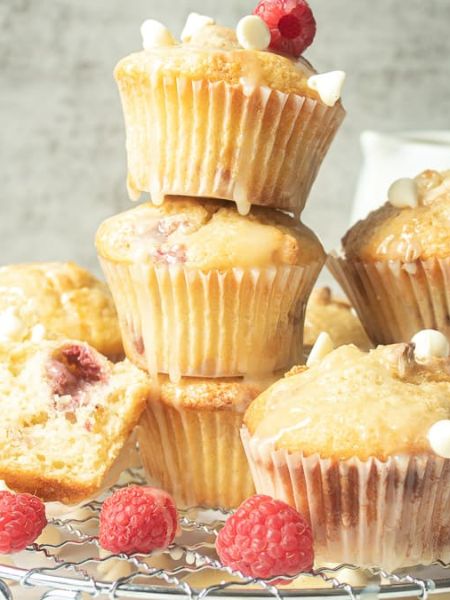 WHITE CHOCOLATE AND RASPBERRY MUFFINS
