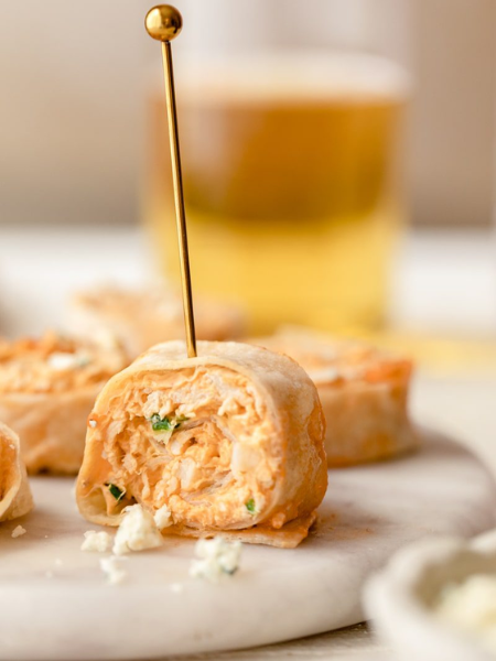 Buffalo Chicken Pinwheels with Blue Cheese
