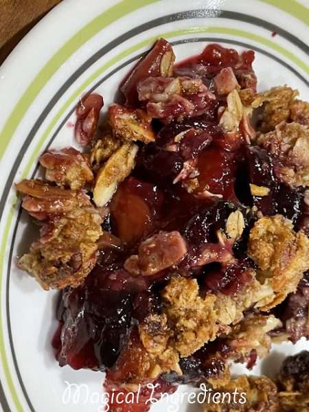 Fresh Cherry and Nectarine Crisp With Oat Streusel
