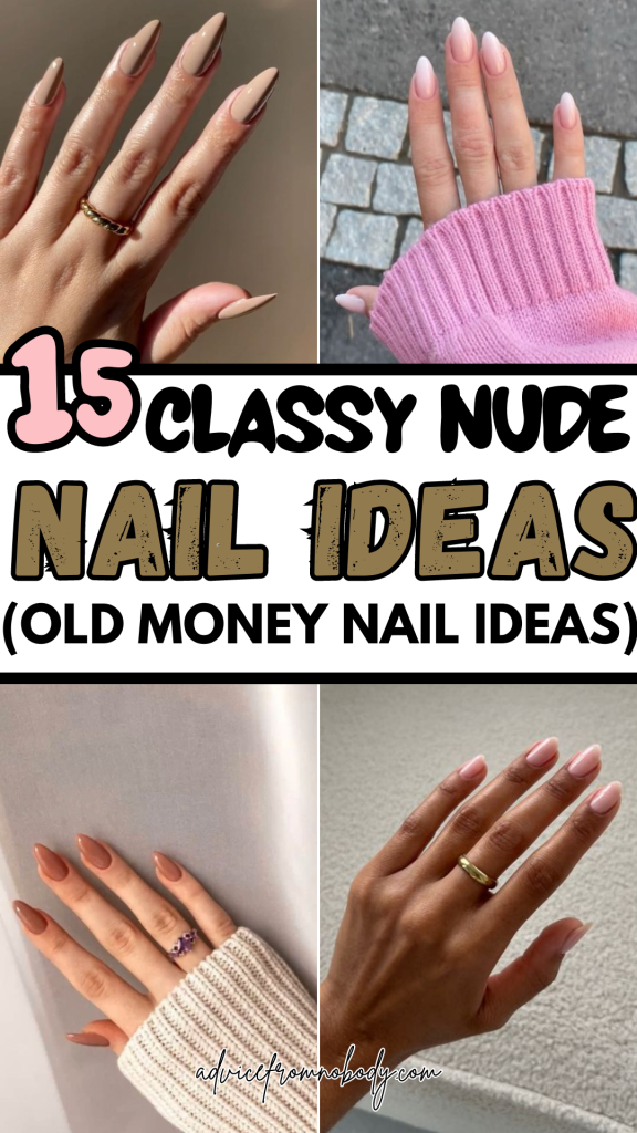 15 classy nude nail ideas (old money nail ideas)